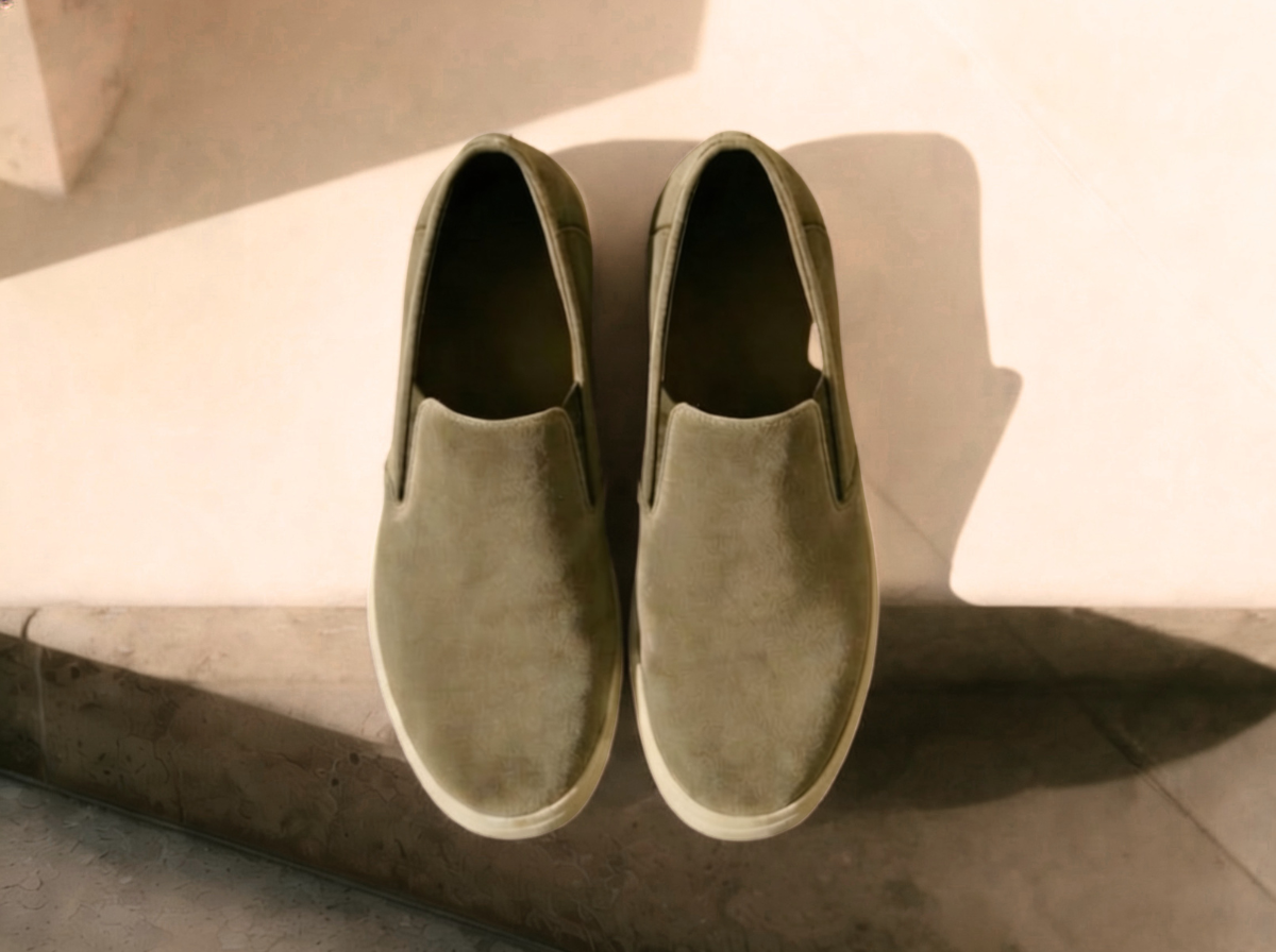 Masis slip-ons seen from above.